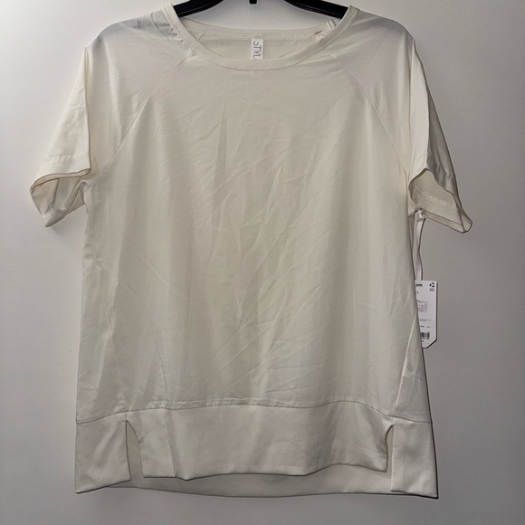 STYLUS Cream Boxy Short Sleeve T-Shirt - Picture 1 of 3